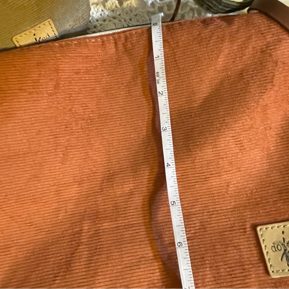 Slouchy Rust Corduroy Hobo Handbag - Picture 8 of 9